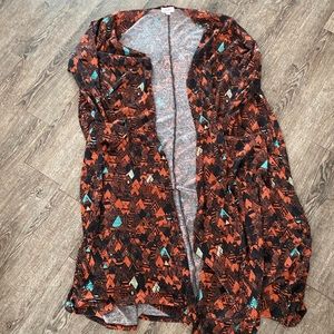 Orange/Black LulaRoe Sarah Cardigan